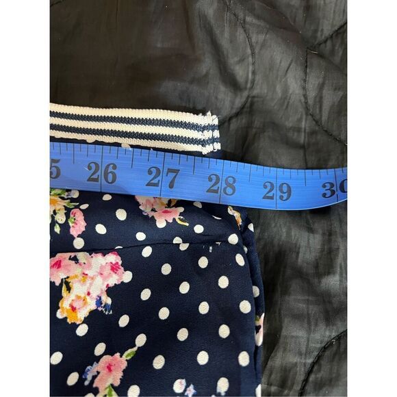 Torrid Top Womens Size 4 26/28 4X Navy Blue Floral Polka Dot Sleeveless Tank Top - Picture 9 of 10